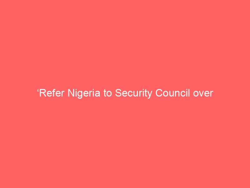 ‘Refer Nigeria to Security Council over abductions, killings,’ SERAP u