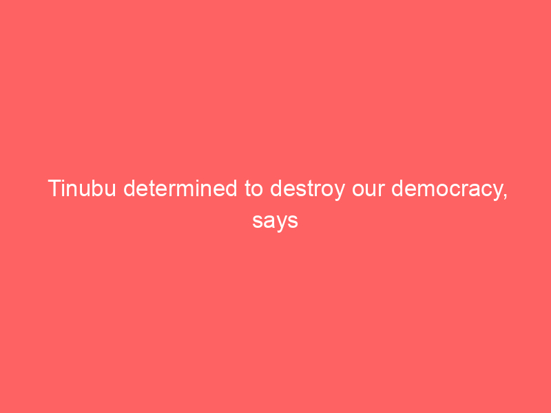 Tinubu determined to destroy our democracy, says Atiku on PDP faction